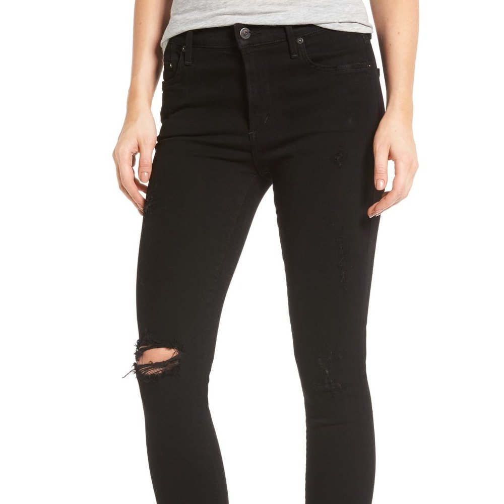 Citizens Rocket High Rise Distressed Skinny Jeans